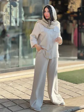 ست دو تیکه مانتو وشلوار کد 755