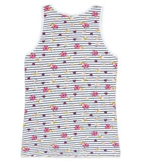 تاپ آستین حلقه‌ای نخی 1Inci بیر اینجی طرح گل و پروانه کد 20002