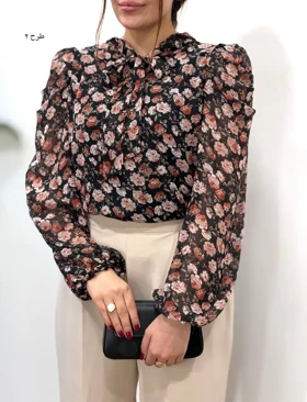 شومیز حریر مجلسی مهلا 4982