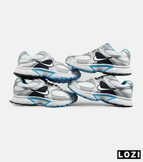 کفش کتانی مردانه و زنانه سفید نقره ای سرمه ای نایک NIKE v5 RNR مدل 7331