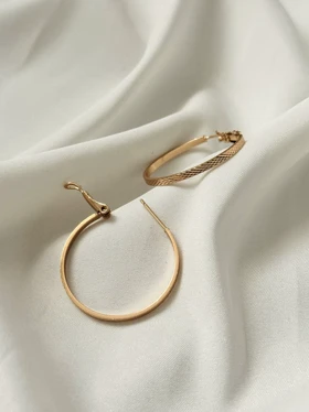 گوشواره حلقه‌ای طرح طلا