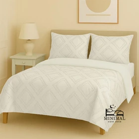 سرویس روتختی کاوری مینیمال طرح برجسته لوزی درشت