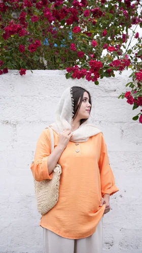 شومیز بغل دکمه جلوبسته نخی