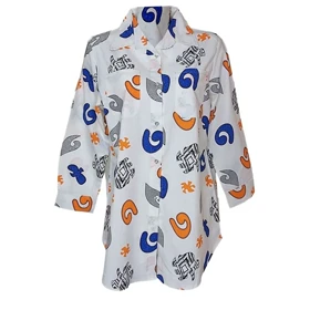 مانتو زنانه لینن طرح دار