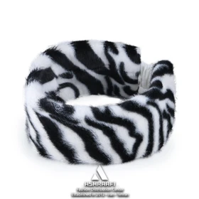 هدبند روسی Zebra Faux Fur Headband