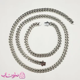ست گردنبند و دستبند مردانه Cartier کارتیه قفل اصلی کد 1300