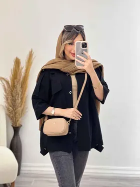 مانتو سرشانه پاگن دو جیب