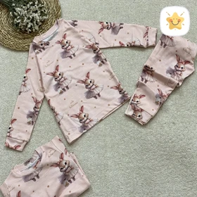 بلوز شلوار دخترانه چاپی خرگوش 2 تا 10 سال