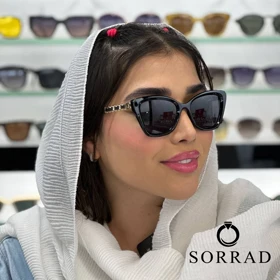 عینک زنانه شنل / فریم کائوچو و چرم عدسی پلی کربنات (رنگبندی مختلف)