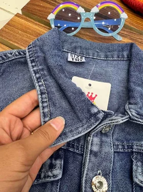 کت جین دخترانه طرح کرومی