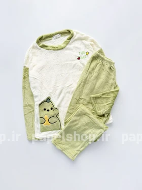 ست بلوز و شلوار حوله ای استیکر ستاره دار