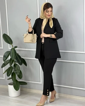 کت شلوار دکمه دار پرنسا