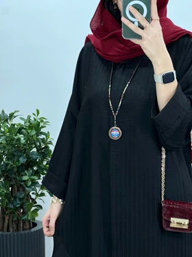مانتو بلند دکمه دار ماندانا 3