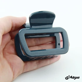 کلیپس دخترانه مدل مربعی ساده کوچک (سرمه‌ای)