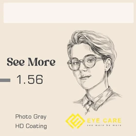 عدسی طبی فتوکرومیک سی مور See More 1.56 PHOTOCHROMIC/HD Coating/Gray