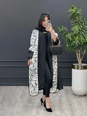 مانتو نازلی ترکیبی گل‌دار
