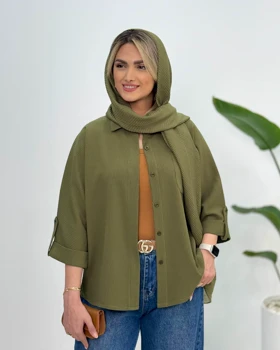 شومیز پشت دکمه تک جیب