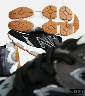 کفش کتانی مردانه و زنانه مشکی خاکستری NEW BALANCE 9060