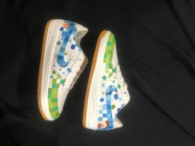 کفش اسپرت nike air forceبا طرح ماینکرافت