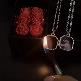 یک گردنبند عکس جادویی حرارتی(توضیحات کامل خوانده شود_ زمان ساخت 10 روز کاری)