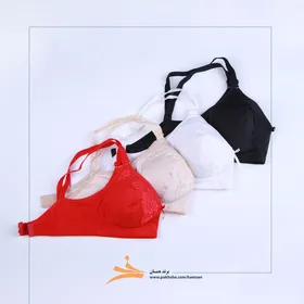 سوتین طرح پروانه ای لایه دار اسفنج پنبه‌ای همسان