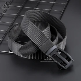 کمربند برزنتی مردانه Rail Belt BL97 (مشکی)