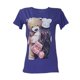 تیشرت زنانه ویسکوز طرح خرس