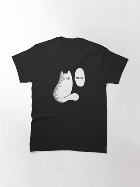 تیشرت مرد تک مشتی تیشرت One Punch Man طرح Cat meow funny Saitama meme