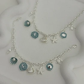 نیم ست دستبند گردنبند آویزدار کد 769