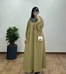 مانتو عبایی بلند رایلی 5 کد 3026