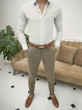 پیراهن تترون سفید sh144