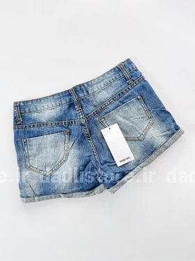 شورتک کوتاه جین پاچه پاکتی