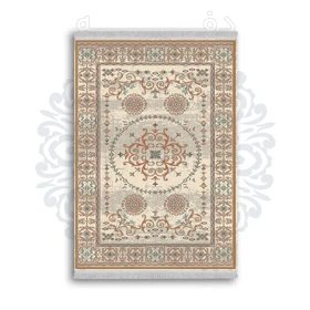 *جدید* فرشینه از جنس پارچه شانل مخمل ترک طرح فانتزی برند دفه کد 972