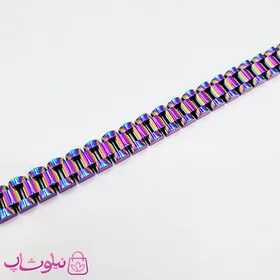دستبند مردانه زنانه استیل طرح رولکس هولوگرامی