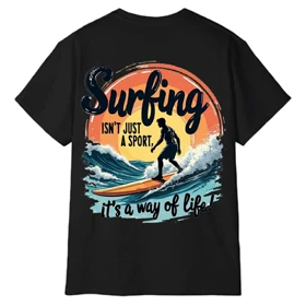 تیشرت آستین کوتاه مردانه پاد آفرین مدل موج سواری کد 1769