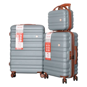 مجموعه 2 عددی چمدان MR مدل MR-40380-3X به همراه کیف لوازم آرایشی (نقره ای)