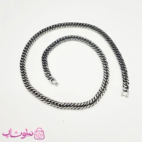 ست گردنبند و دستبند مردانه کارتیه مدل سیاه قلم کد 750