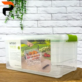 باکس مستطیل 5 لیتری با مخزن یخ دسته دار لیمون