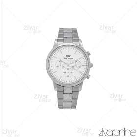 ساعت دنیل ولینگتون آیکونیک لینک مردانه سه موتوره نقره ای سفید 106866