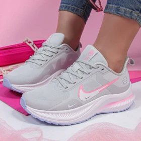 کتانی زنانه مدل نایک زوم nike zoom رانینگ ورزشی رنگ طوسی سفید
