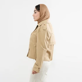 ترنچ کت دبل برست اورسایز زنانه - 62251174