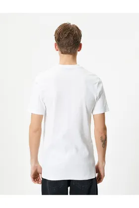 تیشرت مردانه 4SAM10272HK Koton WHITE 24YY59001997
