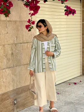 مانتو راه راه مراکشی