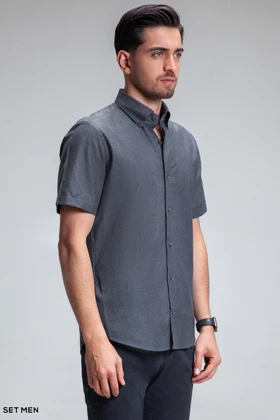 پیراهن مردانه آستین کوتاه لینن