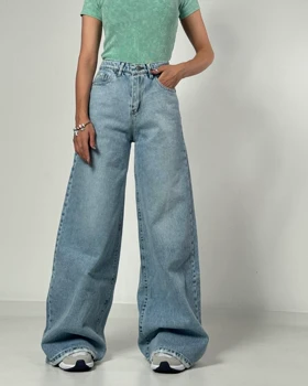 شلوار جین فول بگ  کد 1000163