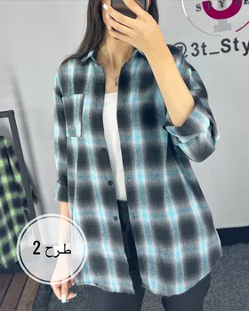 مانتو چهارخونه پشمی زنانه بهاره