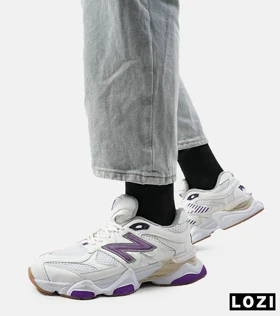 کفش کتانی مردانه و زنانه سفید بنفش NEW BALANCE 9060