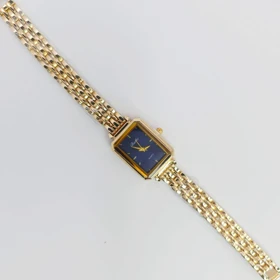 ساعت مچی زنانه باوک Baoke نگین‌دار با موتور کوارتز (بند طلایی صفحه سورمه ای)