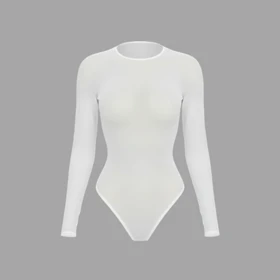 بادی حریر شیشه ای یقه گرد کشی