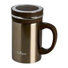 ماگ دسته دار استیل یونیک کد 1830 گنجایش 450میل (بژ)